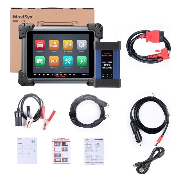 Autel MaxiSys Elite II Pro - Soluția Completă Autel 2 Tableta de diagnoză Autel MaxiSys Elite II Pro cu interfața MaxiFlash VCI și cablurile din pachet