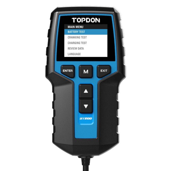 Tester baterii auto TOPDON BT200 – Verificare rapidă 12V/24V