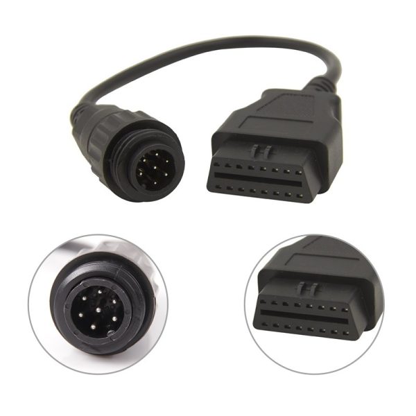 Cablu adaptor OBD2 16 pini la 7 pini Knorr Wabco Trailer pentru Delphi si Autocom